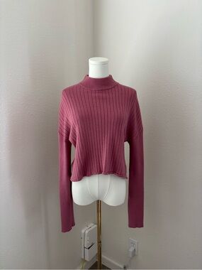 Pacsun LA Hearts Pink Cropped Sweater
